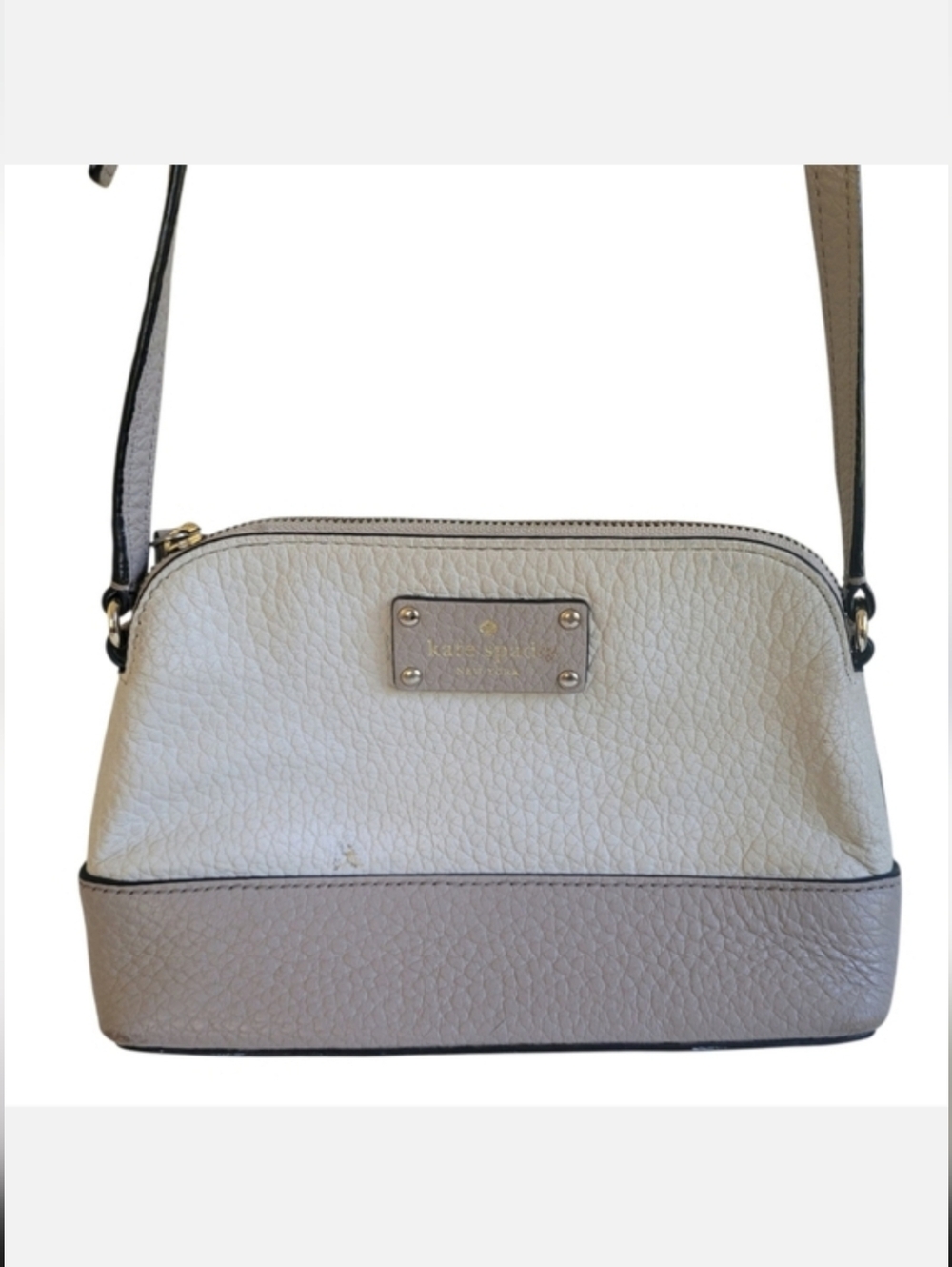 Kate Spade Bay Street Cream White Leather Crossbody Bag
